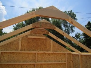 cheap storage sheds with rafters